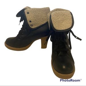 Charlotte Russe Black heeled boots SZ 8